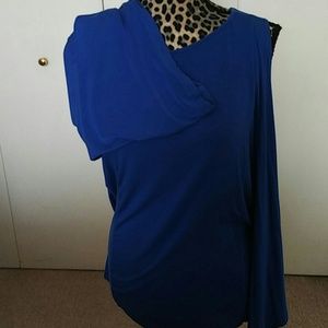 "DG2" Cold Shoulder ,Flared Sleeves Top